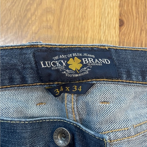 Lucky Brand 361 Vintage Straight Medium Wash Men's Classic Blue Jeans 34x34 - Picture 5 of 11